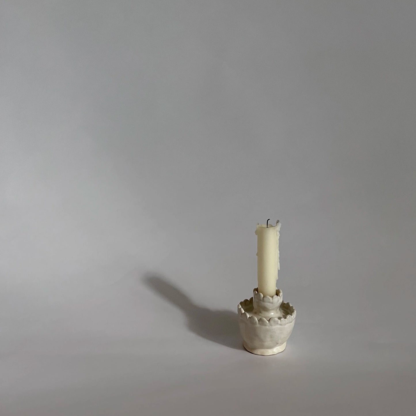 tiered scalloped candleholder