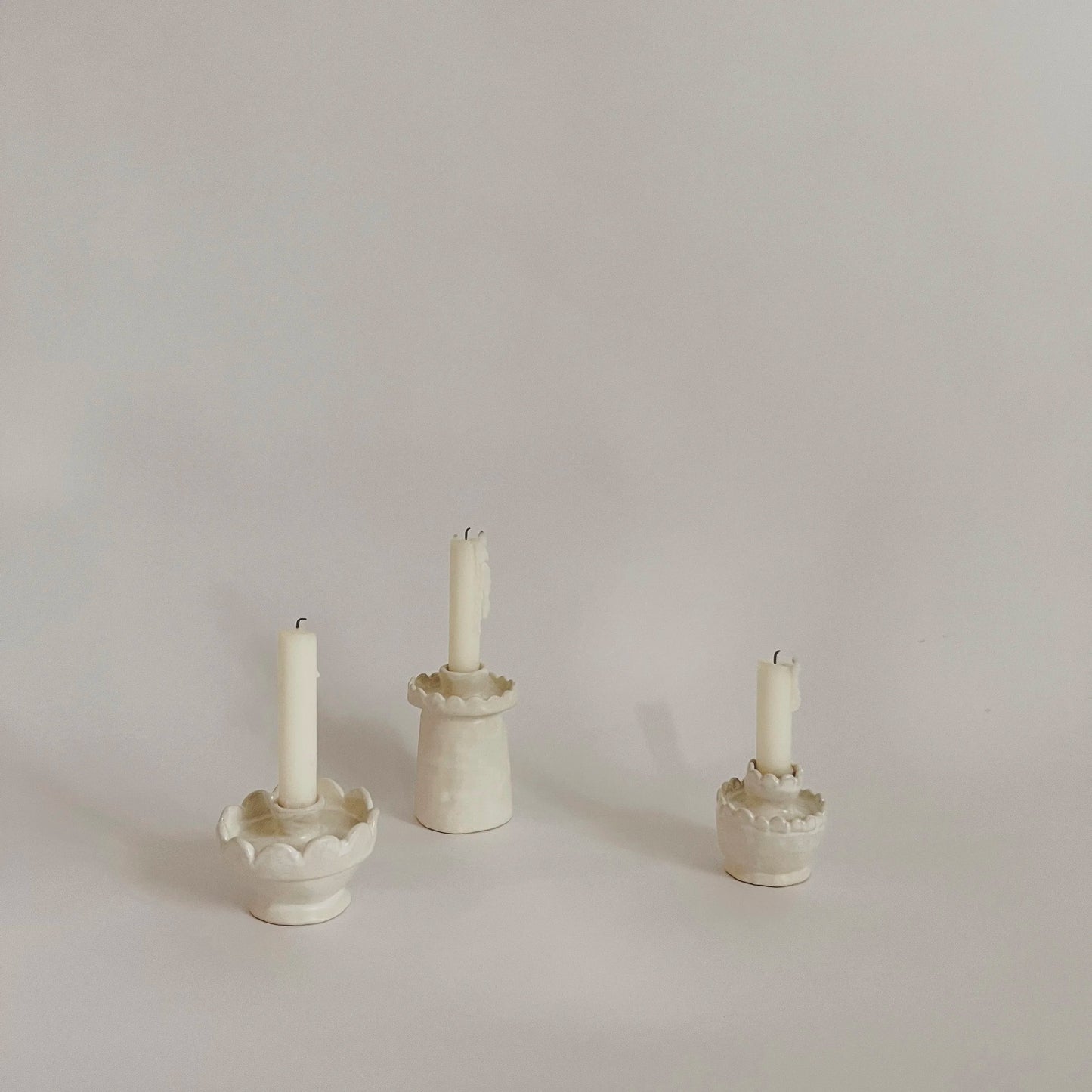 tall scalloped candleholder