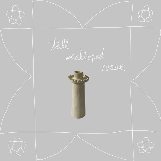 tall scalloped vase