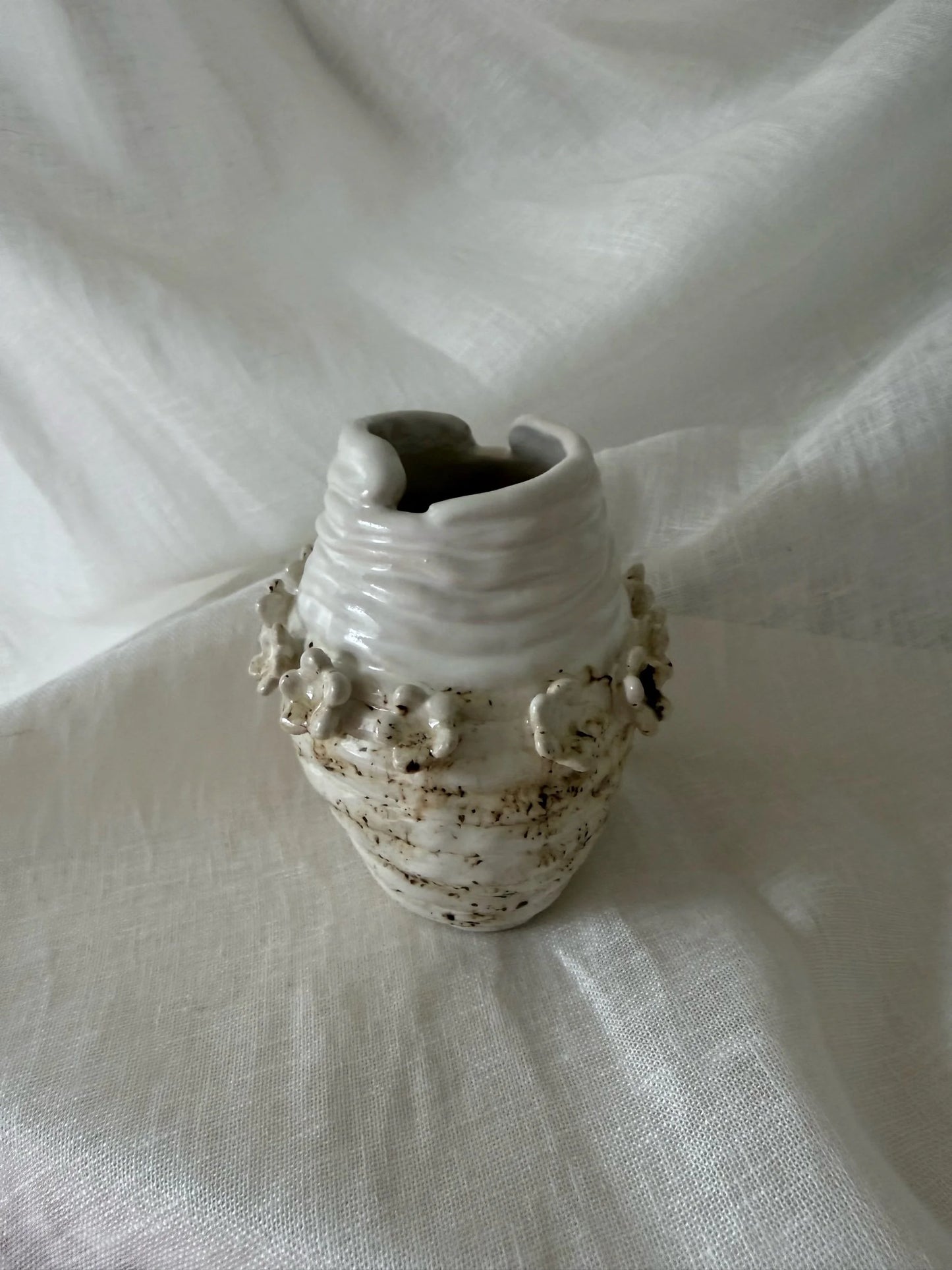 flower ringed bud vase