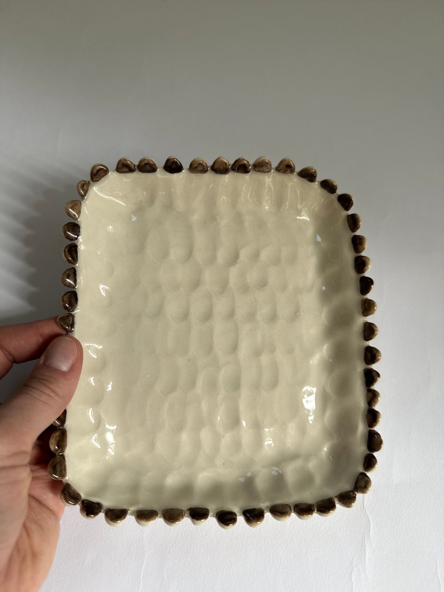 chocolate dipped scalloped tray