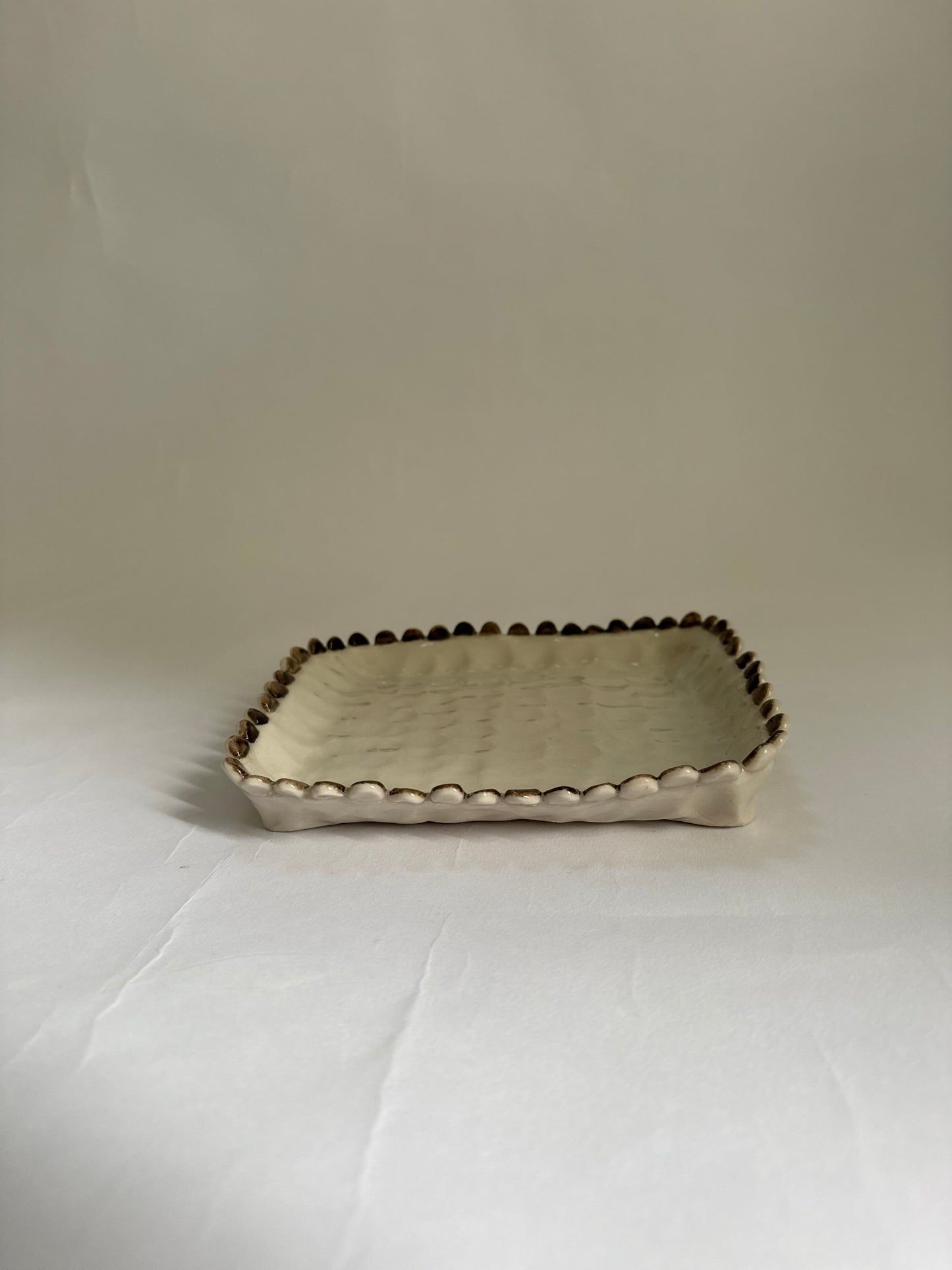 chocolate dipped scalloped tray