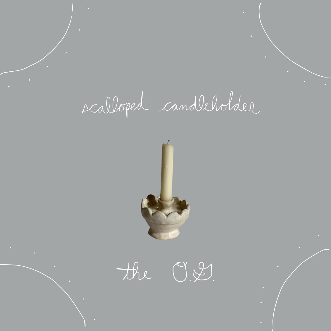scalloped candleholder