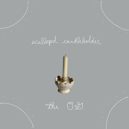 scalloped candleholder