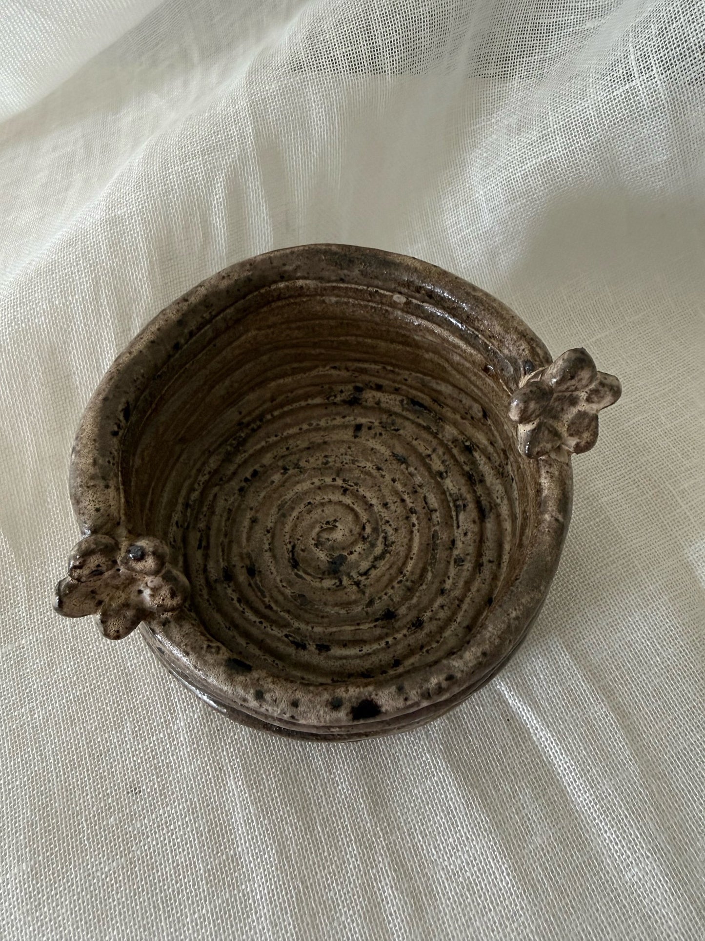 double flower snack bowl