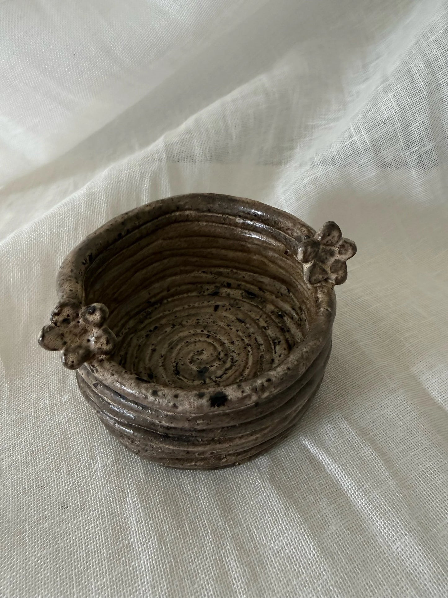 double flower snack bowl