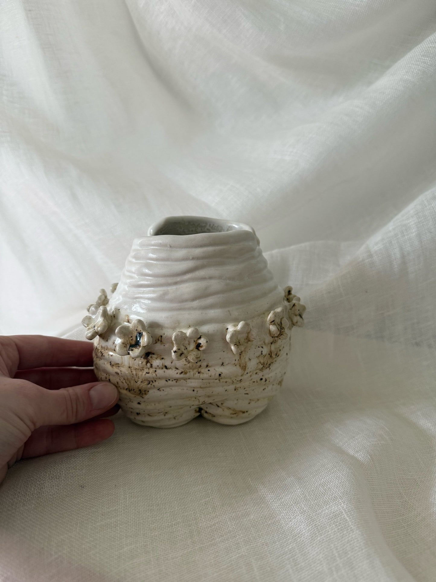 flower ringed bud vase