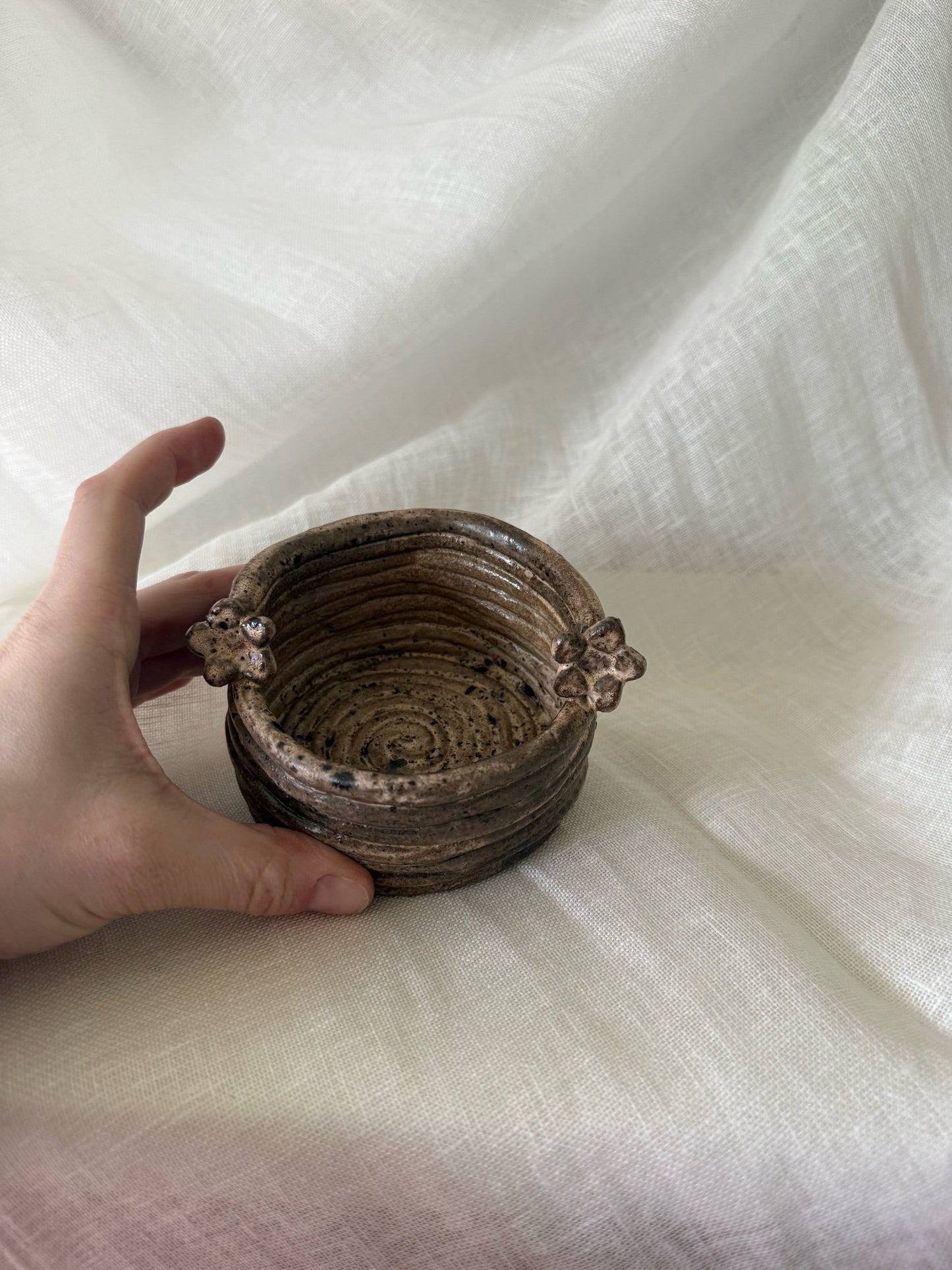 double flower snack bowl