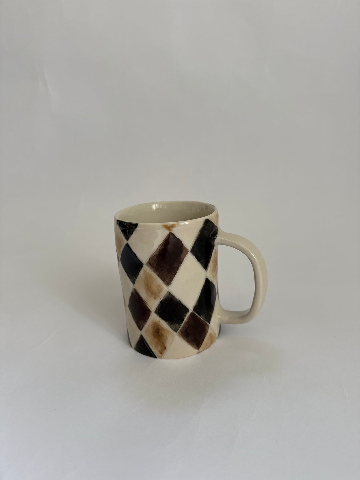 Handpainted harlequin mug