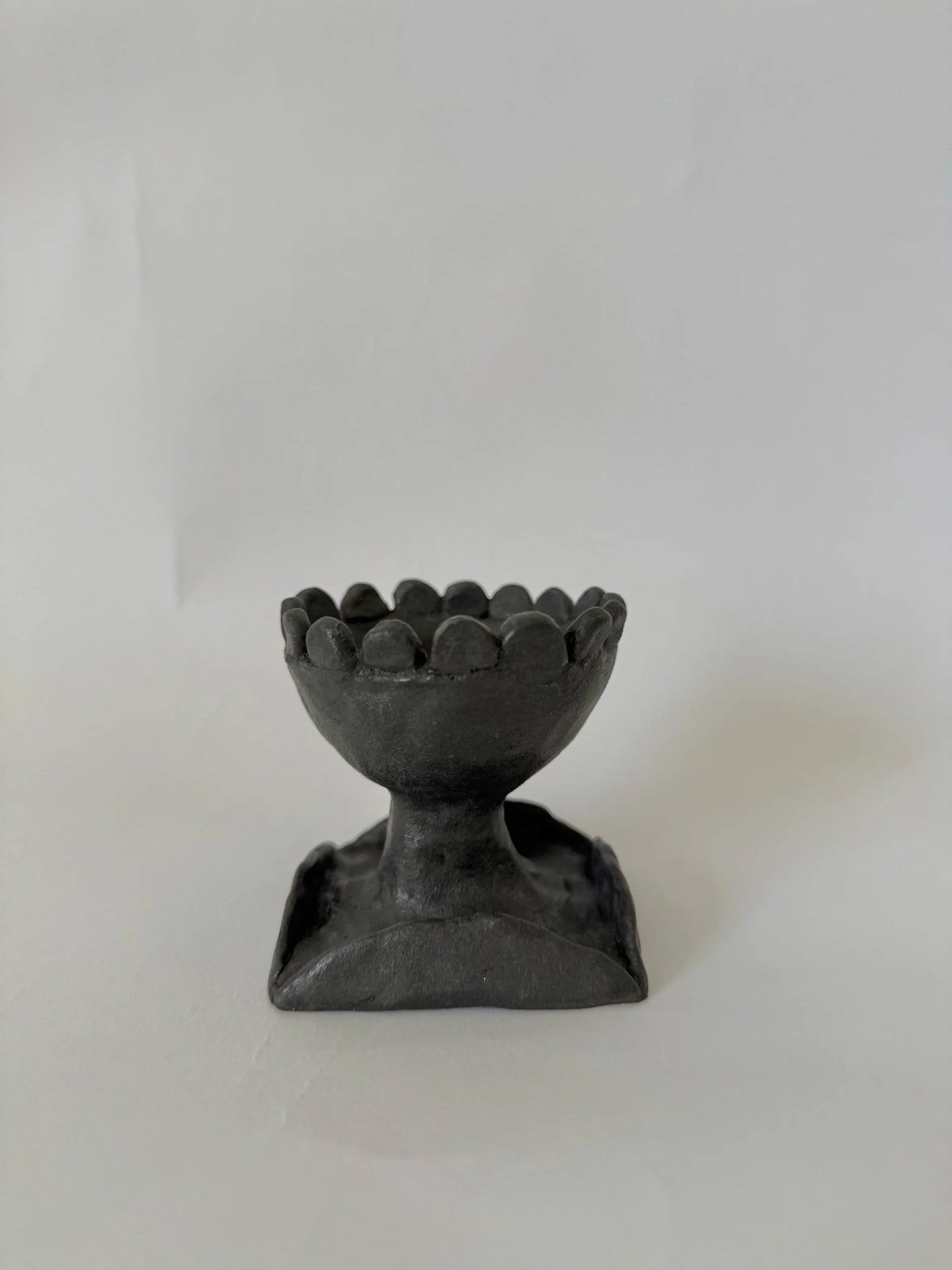 petite chalice scalloped candleholder