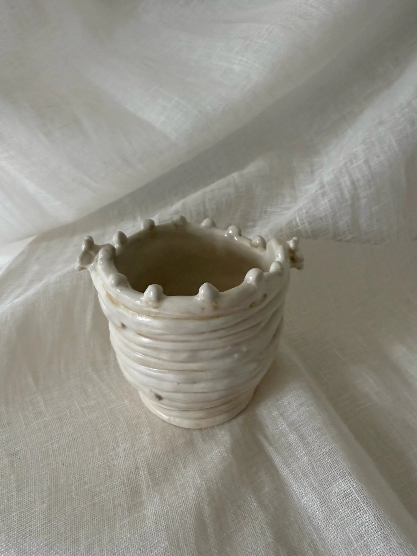dotted pitcher vase