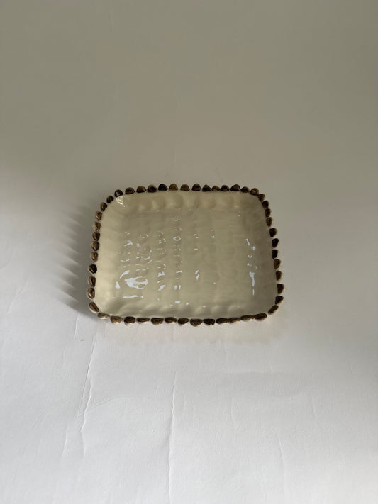 chocolate dipped scalloped tray