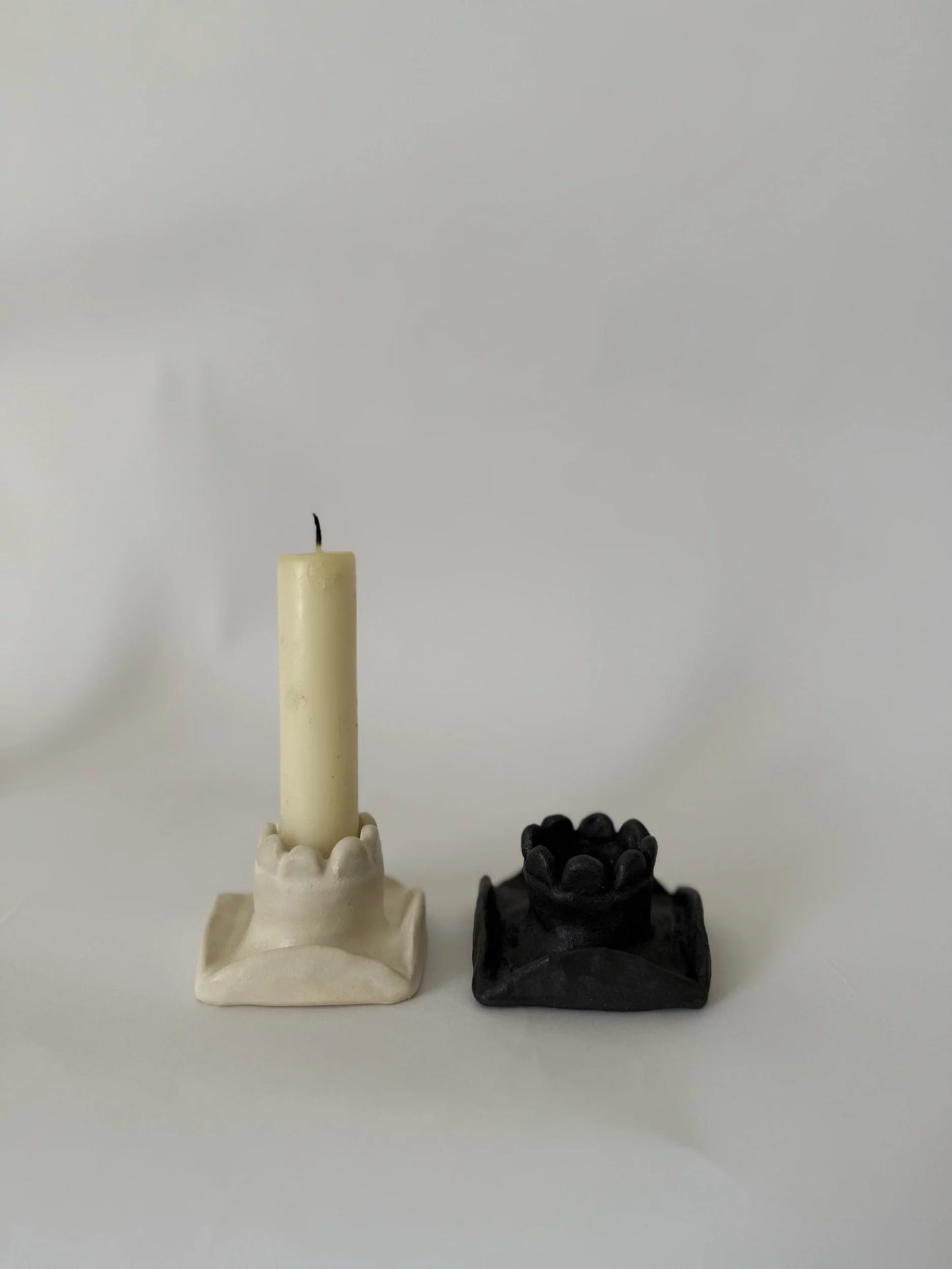 flip-flap flat scalloped candleholder