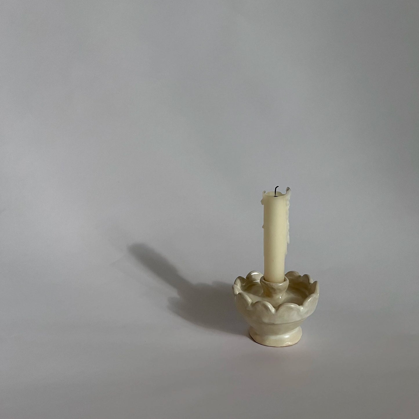 scalloped candleholder