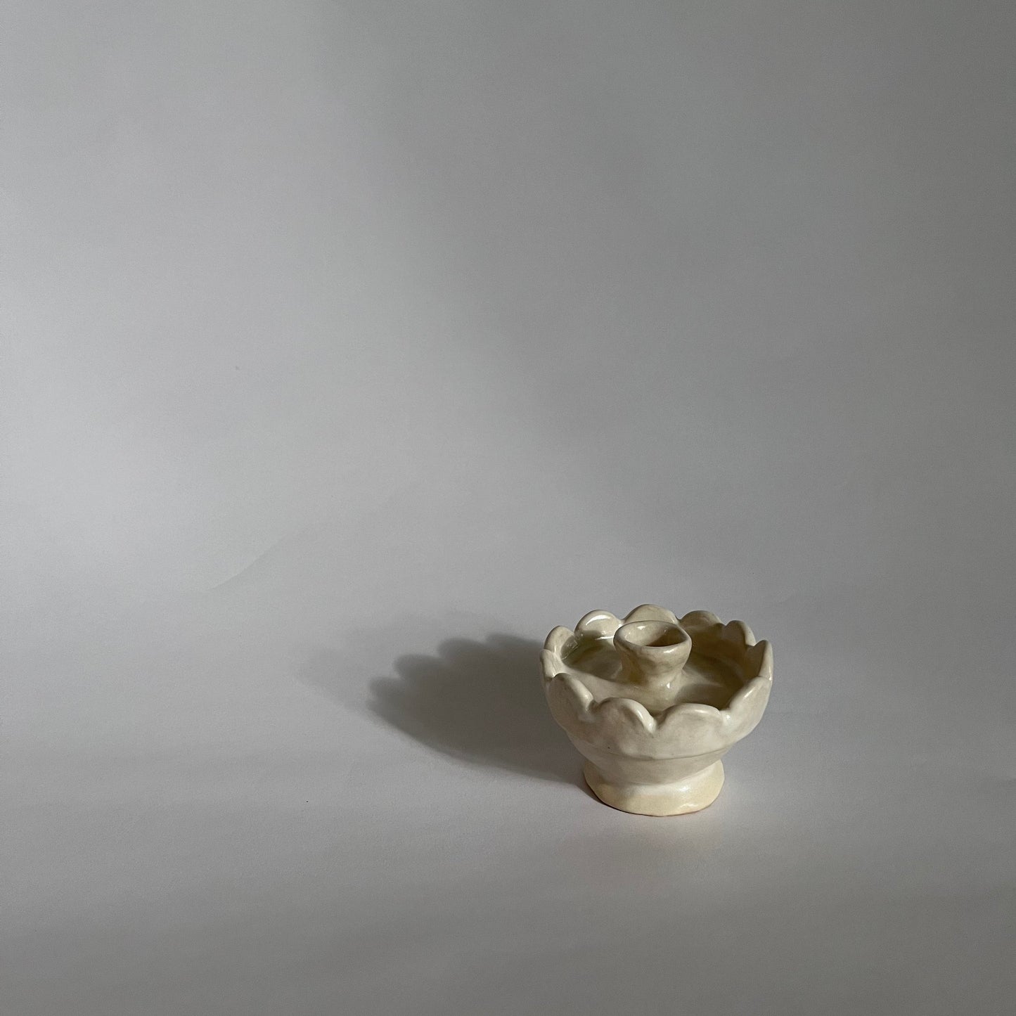 scalloped candleholder