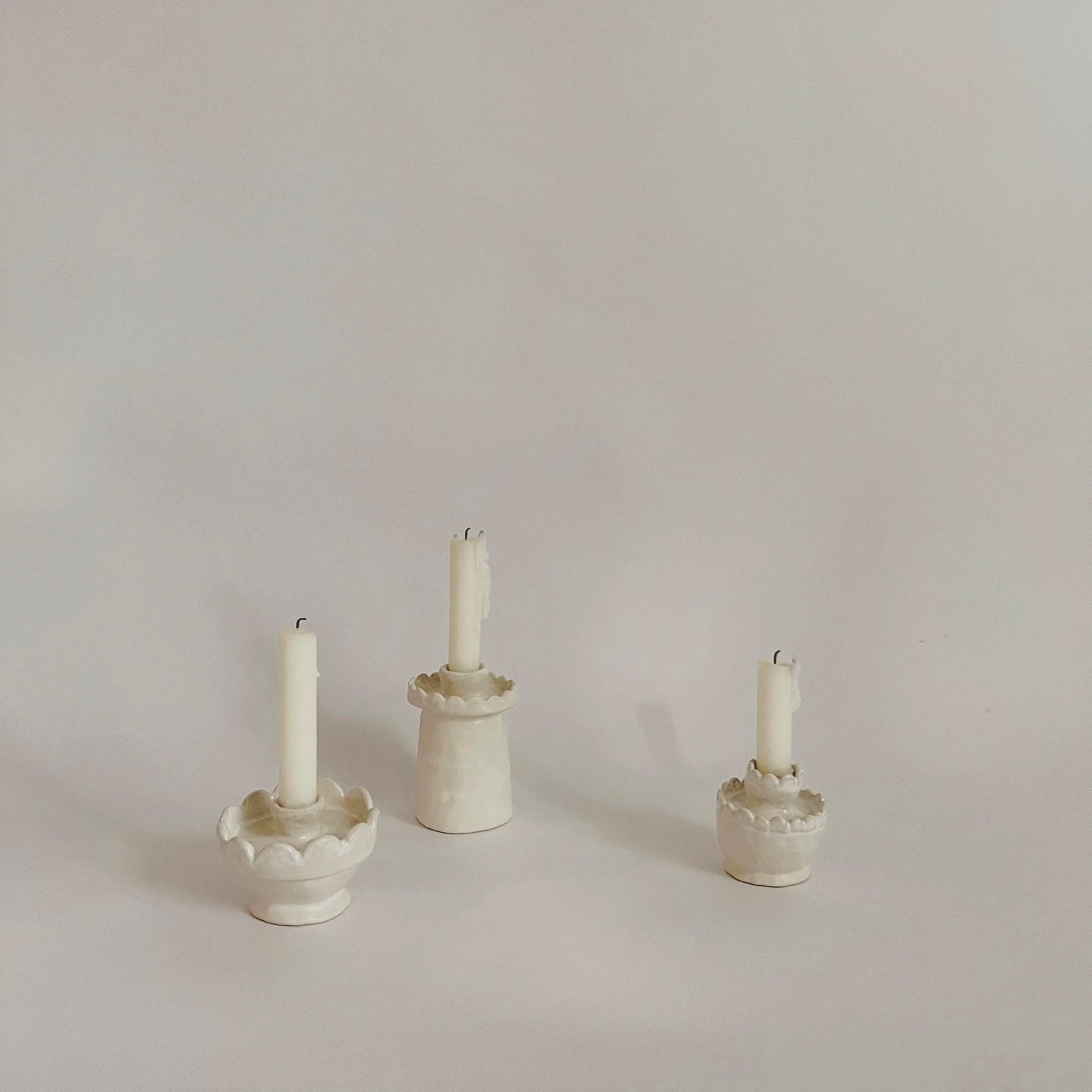 scalloped candleholder