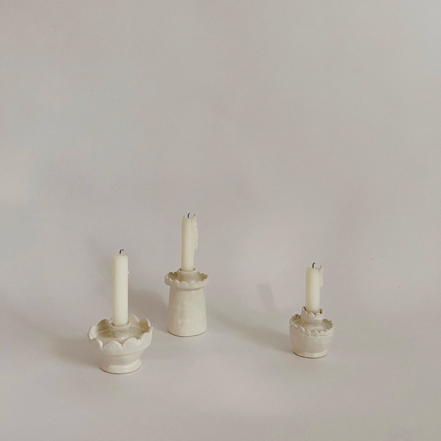 tiered scalloped candleholder