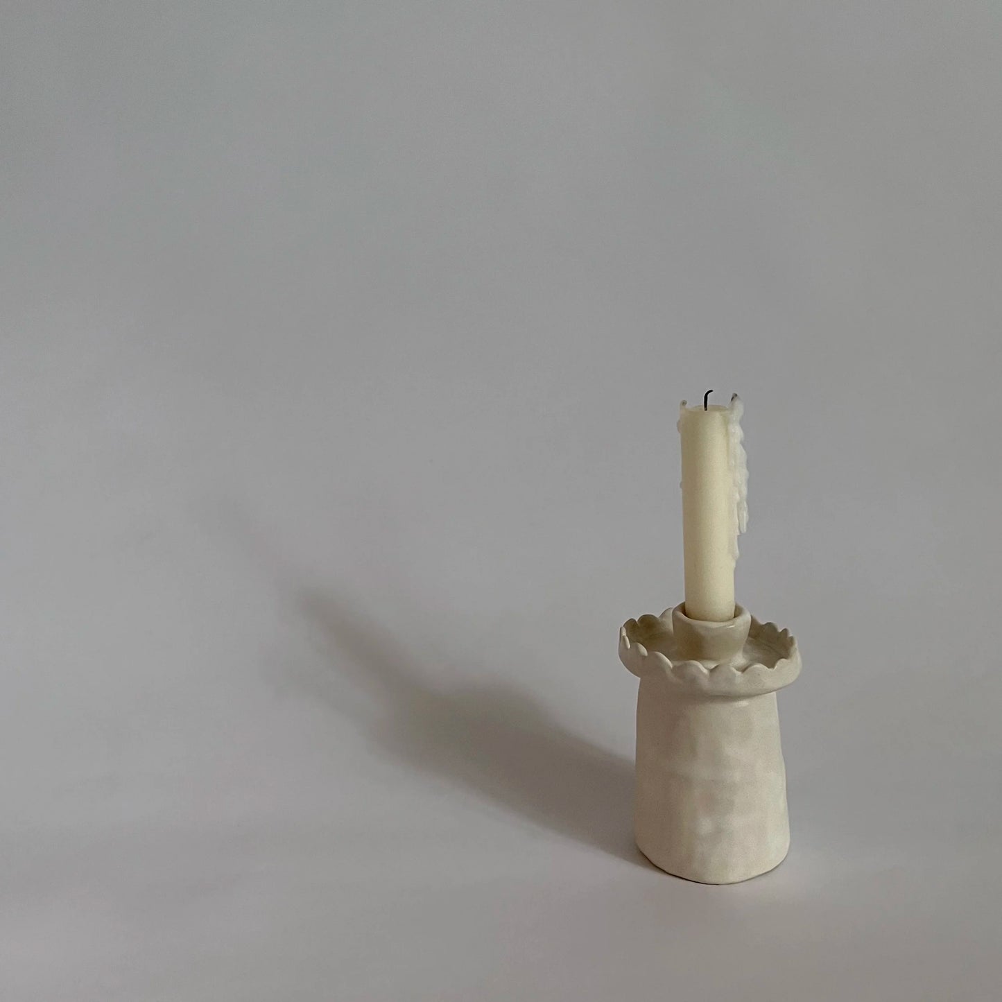tall scalloped candleholder