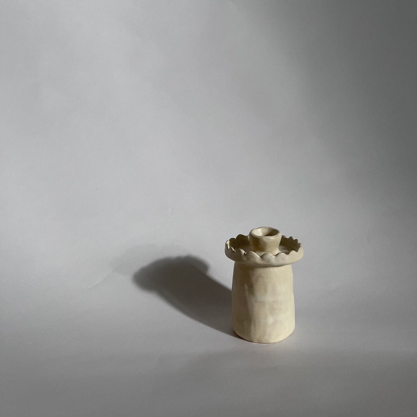 tall scalloped candleholder