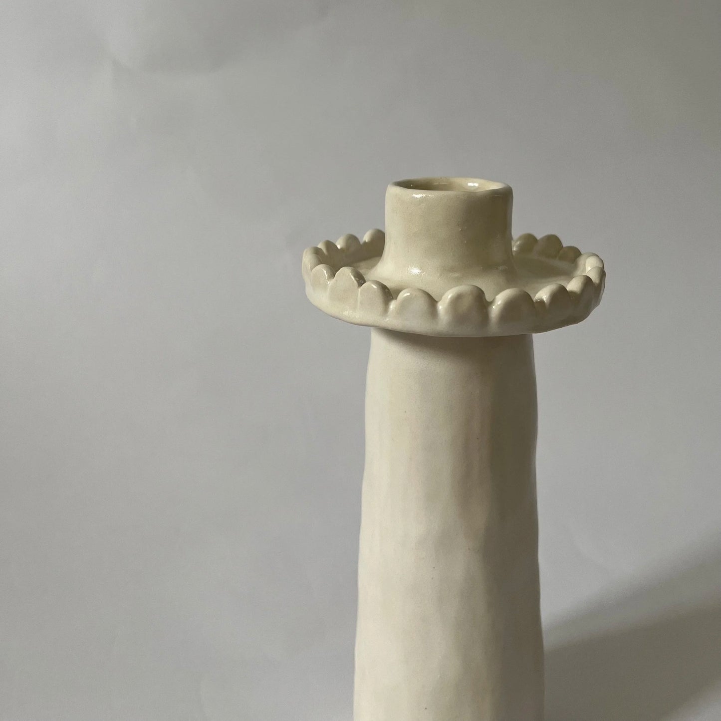 tall scalloped vase