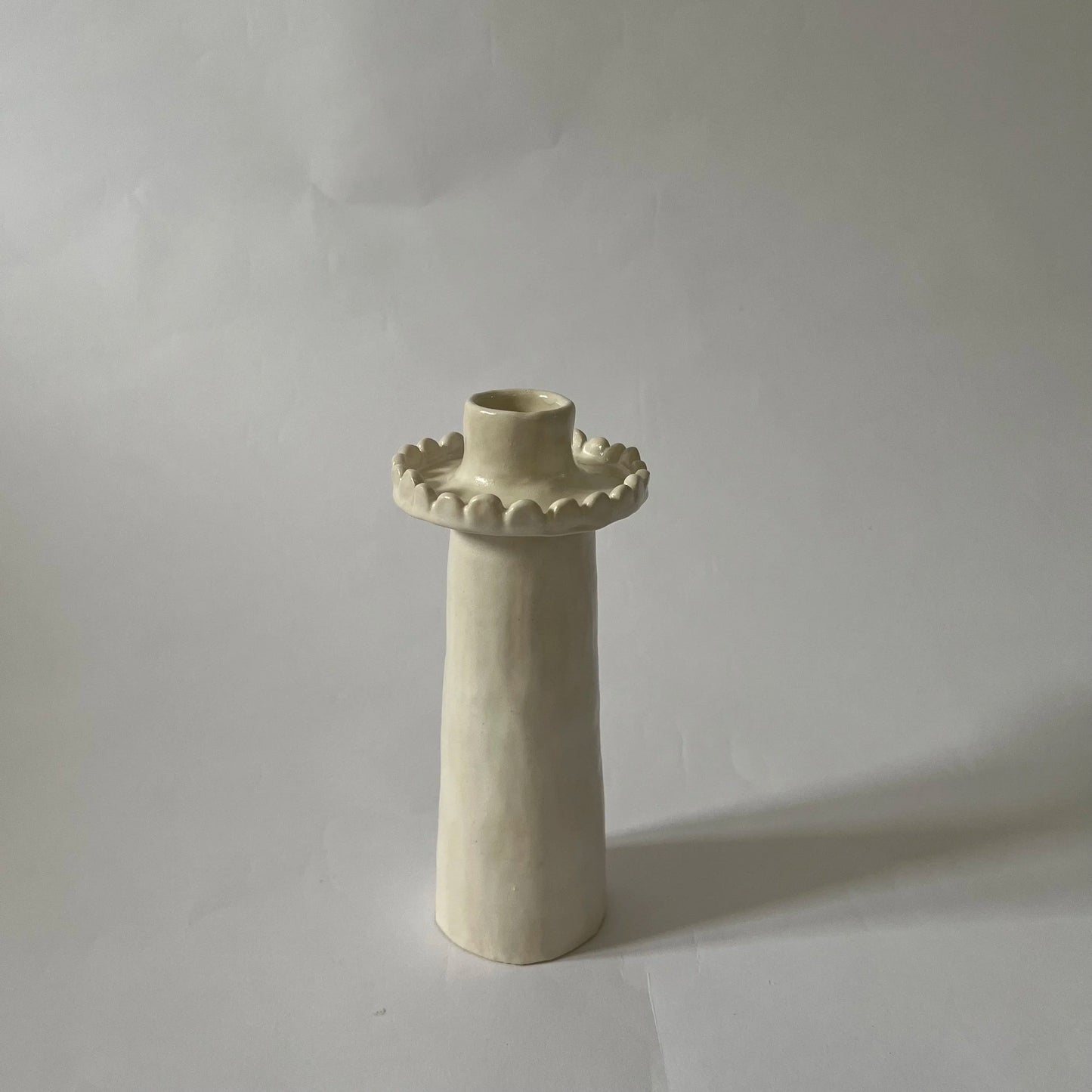 tall scalloped vase