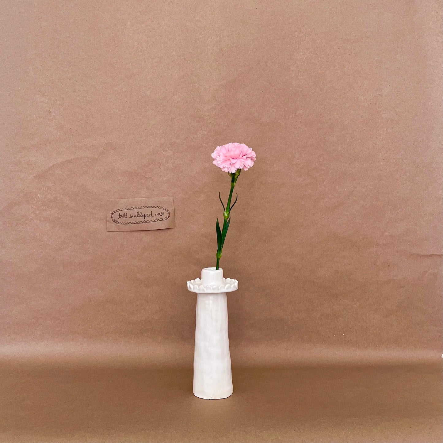 tall scalloped vase